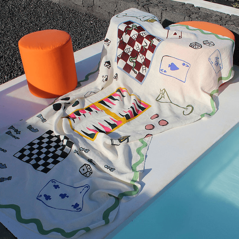Games Tablecloth, 240 x 140cm, Multi