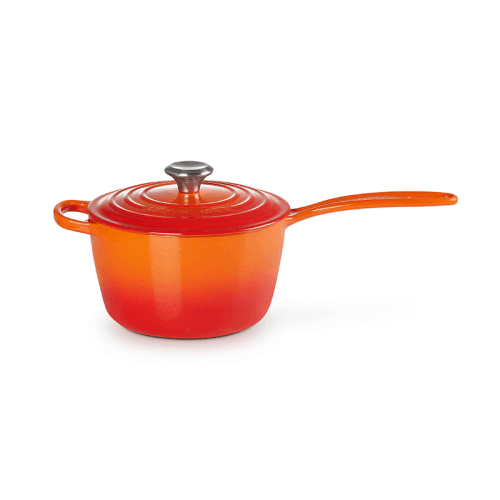 Image showing the Signature Cast Iron Saucepan, 18cm, Volcanic product.