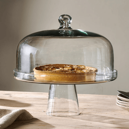 Image showing the Banjara Glass Dome Cake Stand, D30cm, Clear product.