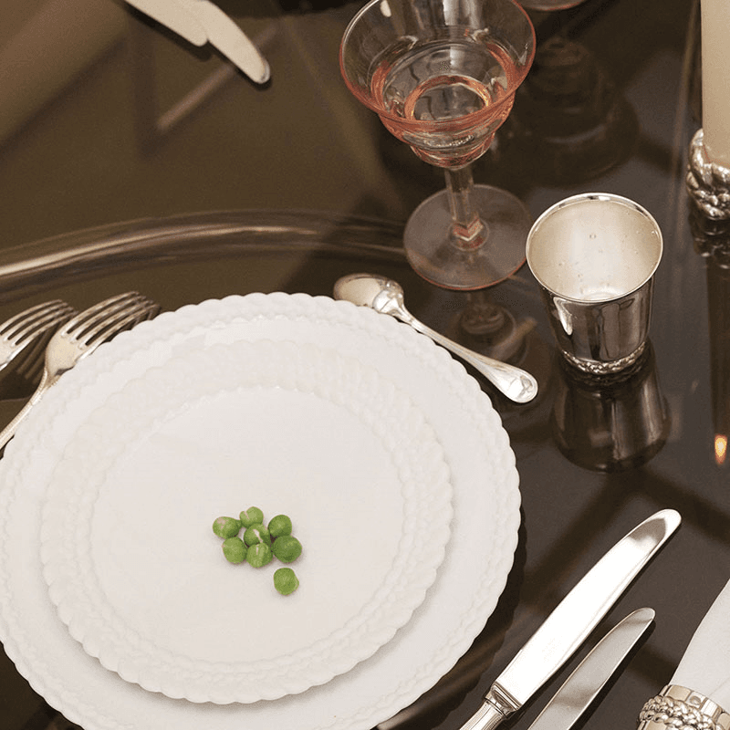 Babylone Dinner Plate, D27cm, White