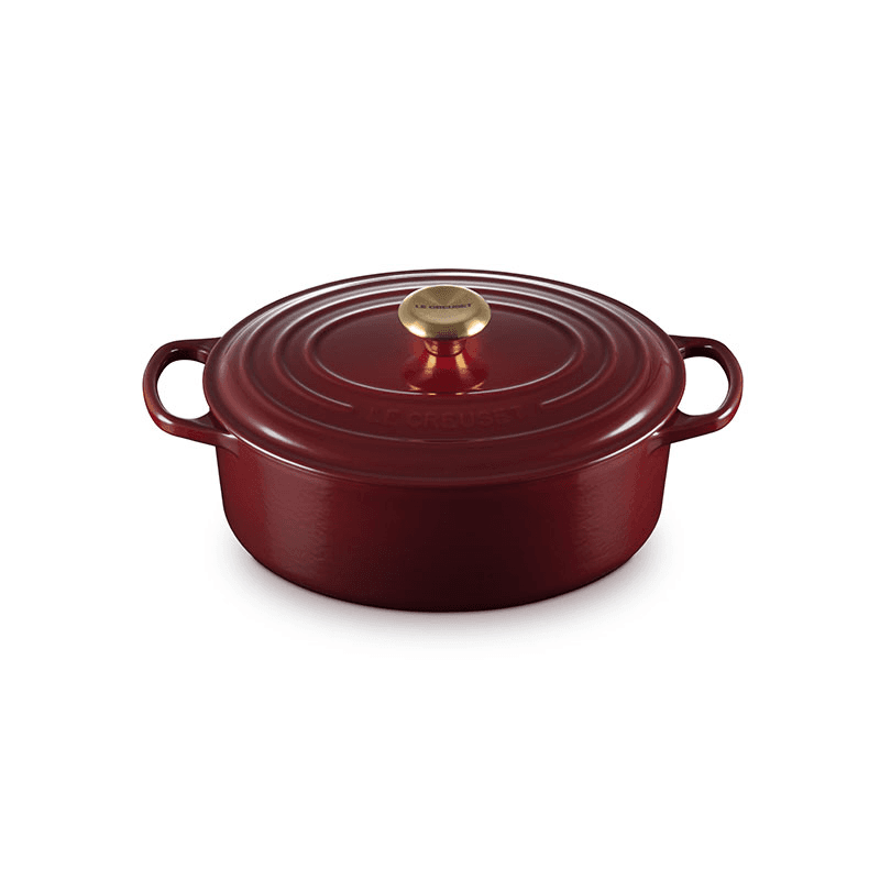 Signature Cast Iron Oval Casserole, 29cm, Garnet
