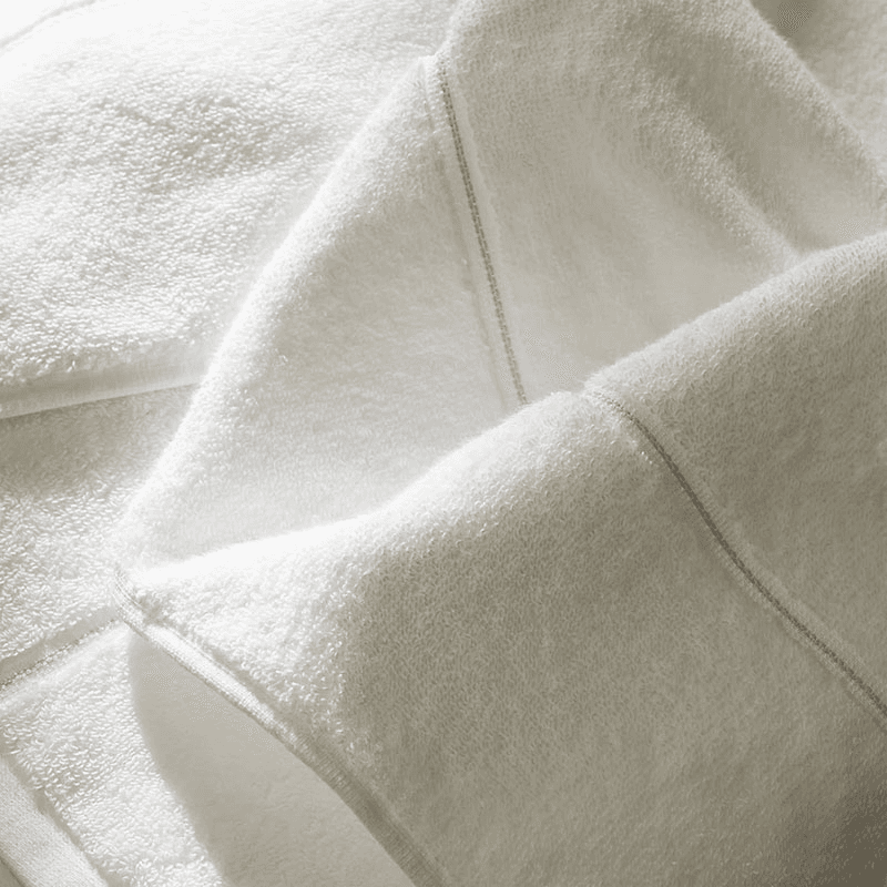 Super Soft Ecoloom Stripe Bath Sheet, White/Grey