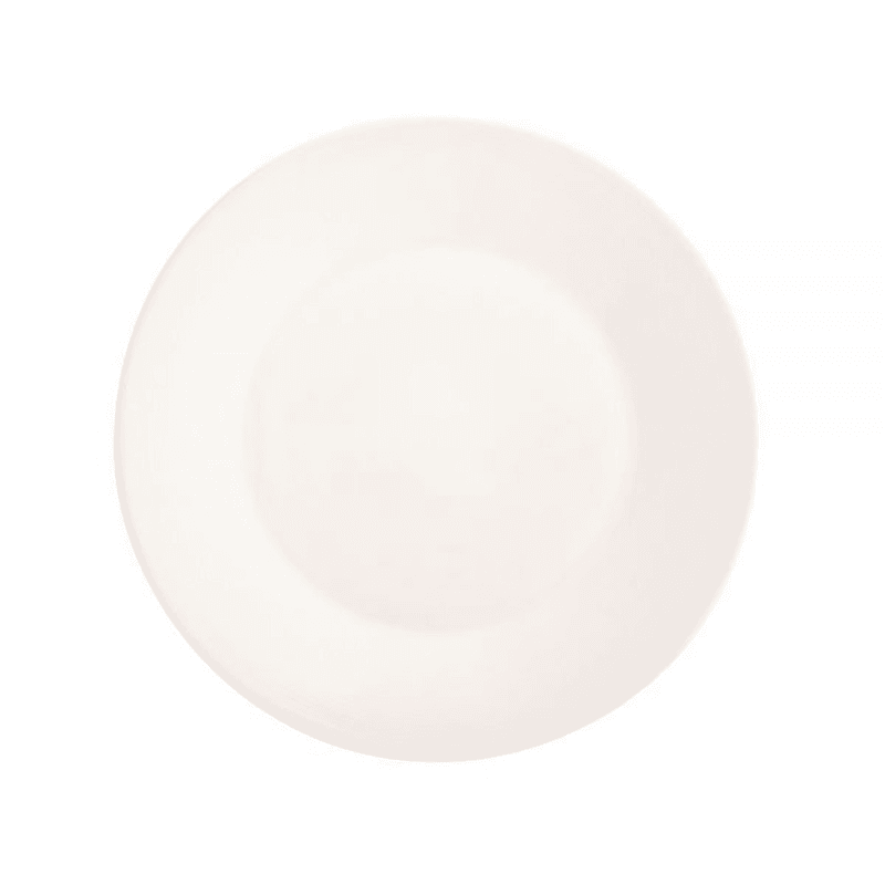 Linen Dinner Plate, D27cm, White