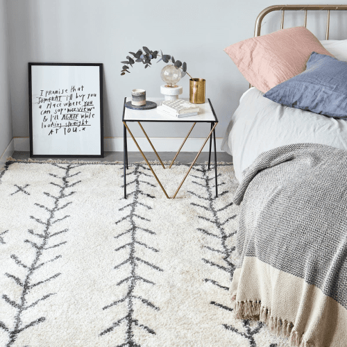 Image showing the Moroc Arrow Rug, 1.6 x 2.3m, Cream, L160 x W230cm product.