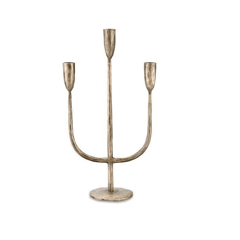 Mbata Candelabra, H39cm, Antique Brass