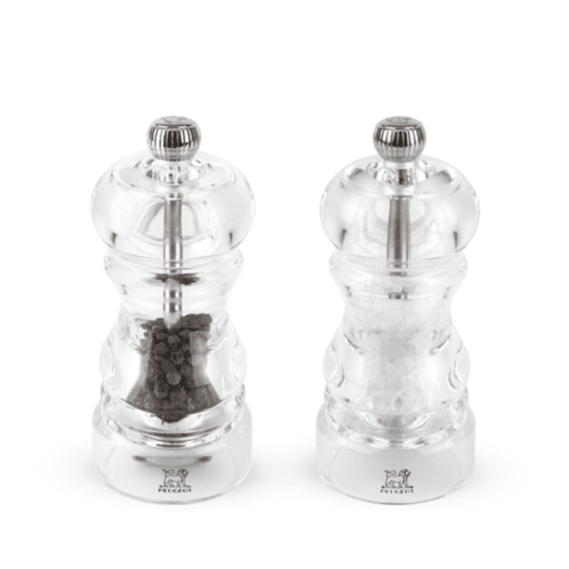 Nancy Duo Pepper Mill & Salt Mill Set, 12cm, Clear Acrylic