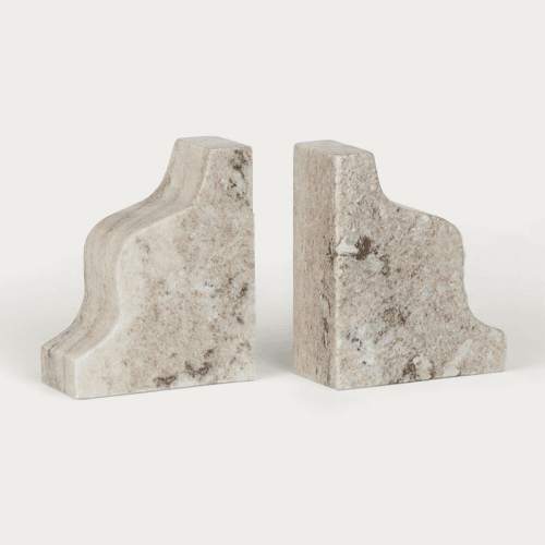 Image showing the Malborough Book Ends, H12.5cm, Natural product.