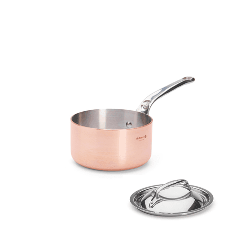 Image showing the Prima Matera Saucepan with Lid, 14cm, Copper product.