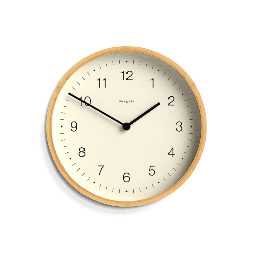 Image showing the Bali Wall Clock Mongoose Dial, 30cm, Light Bamboo product.