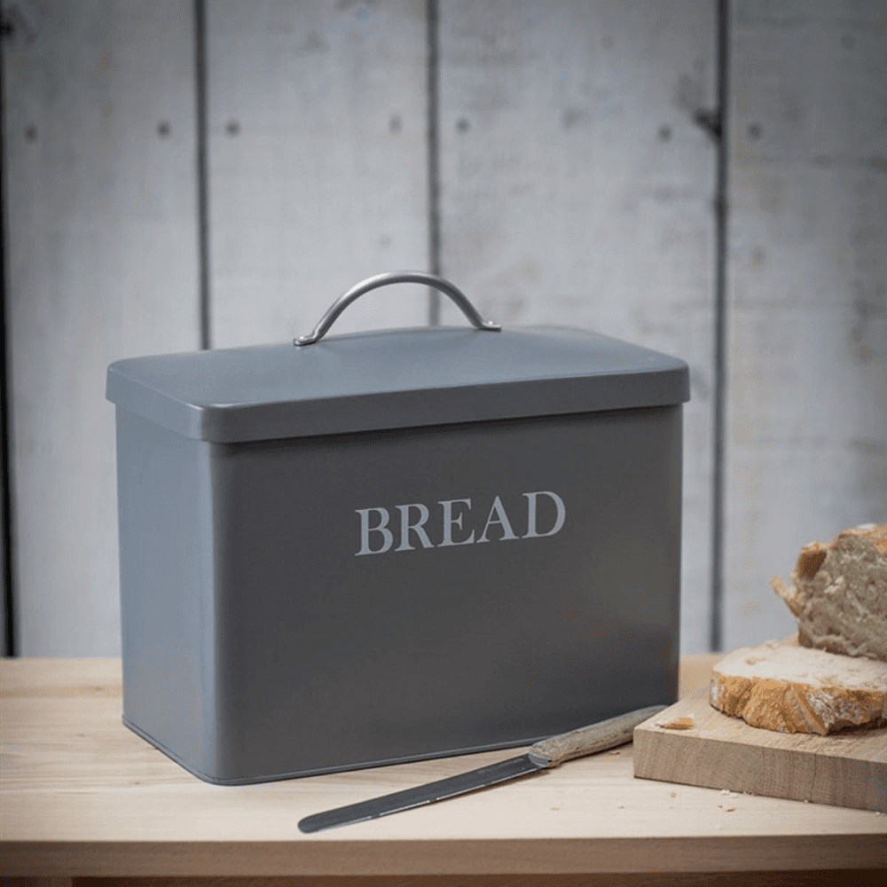 Bread bin, H29.5 x W33.5 x D18.5cm, Charcoal