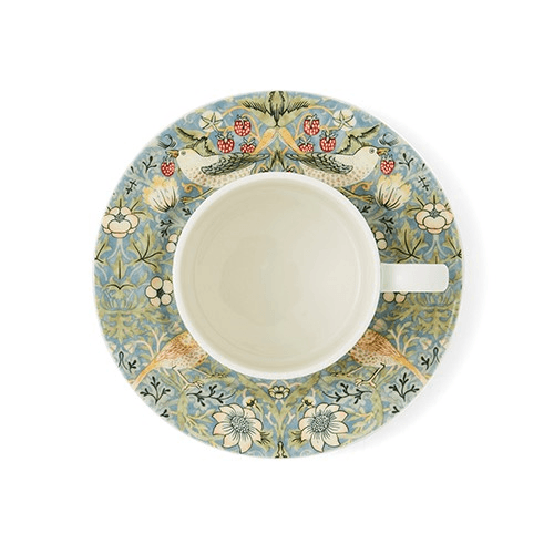 Image showing the Morris & Co Teacup and Saucer, 280ml, Strawberry Thief product.