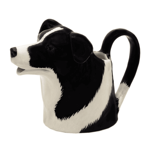 Image showing the Border Collie Medium Water Jug, H10.5cm, Black/White product.