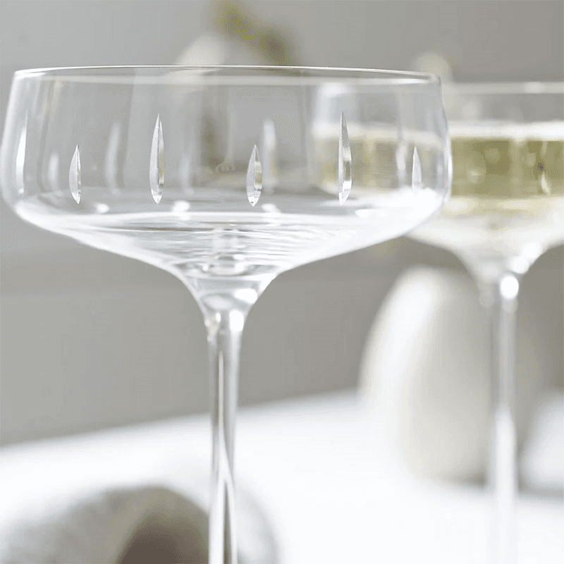 Monroe Set of 2 Champagne Coupes, 350ml, Clear