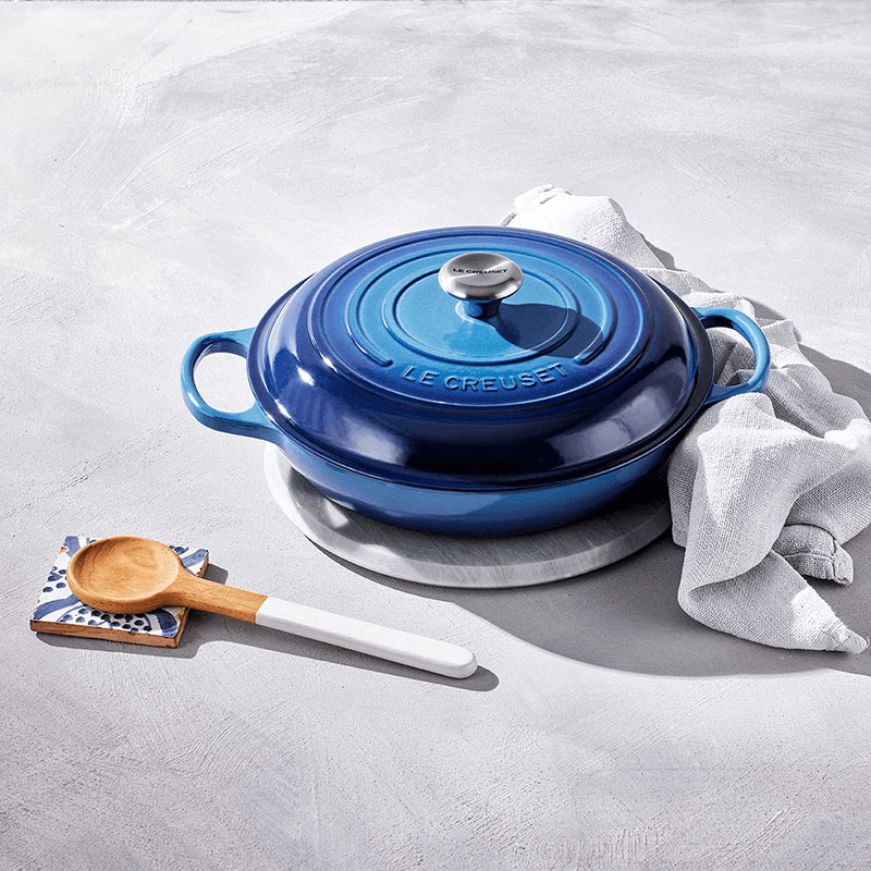 Signature Cast Iron Shallow Casserole, 30cm, Azure