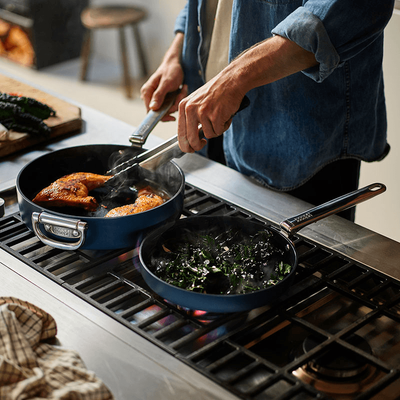 Space Folding Frying Pan, 24cm, Midnight Blue