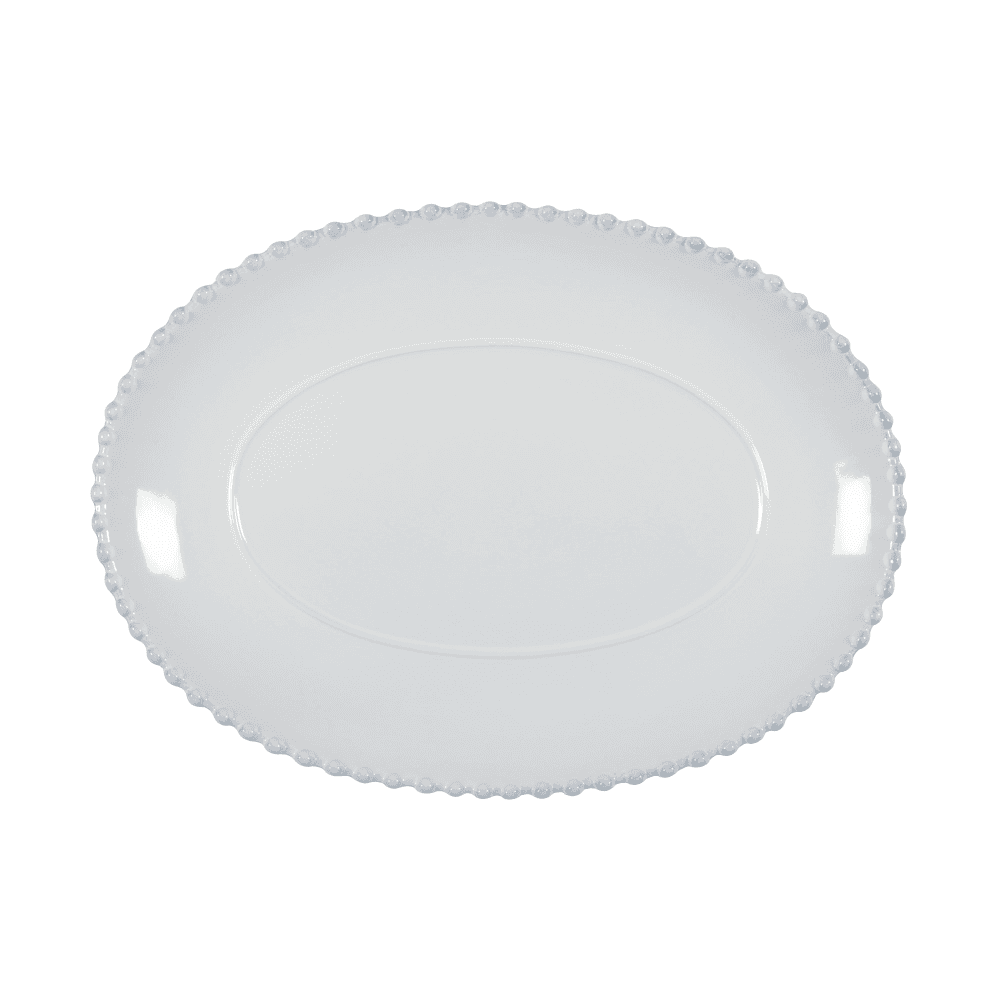 Pearl Oval Platter, 33cm, White