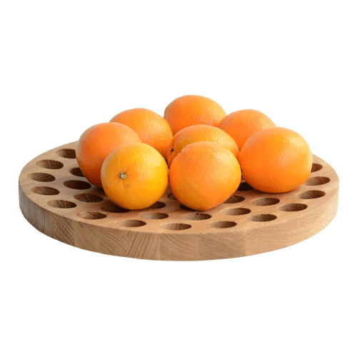 Image showing the Geo Fruit bowl, H4.5 x W36cm, Oak product.