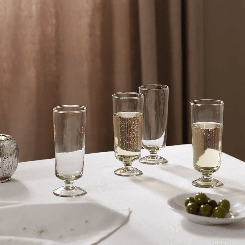 Kinsley Set of 4 Toasting Flutes, 200ml, Clear