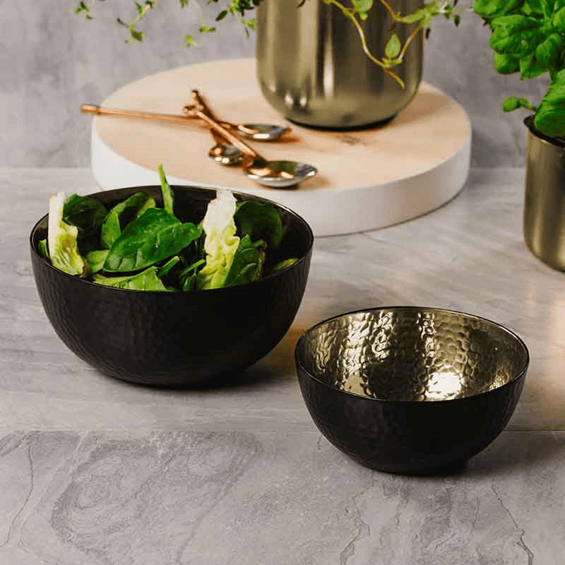 Just Slate Company Gold Nesting Bowls, Gold