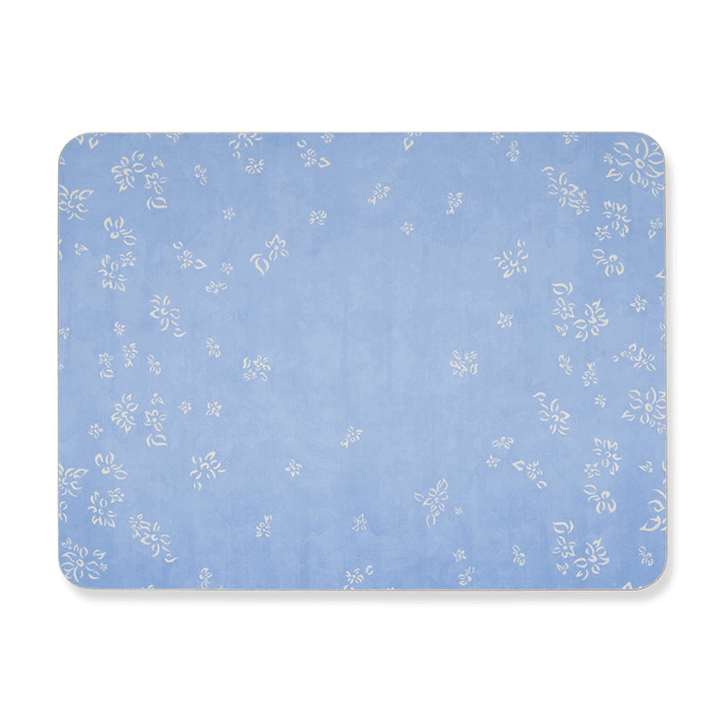 Falling Flower Rectangle Placemat, 38 x 29 cm, Powder Blue