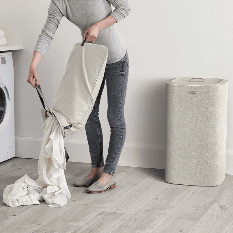 Tota Laundry Separation Basket, 60L, Ecru