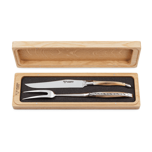Image showing the Laguiole 2-piece Carving Set, Horn Handles product.