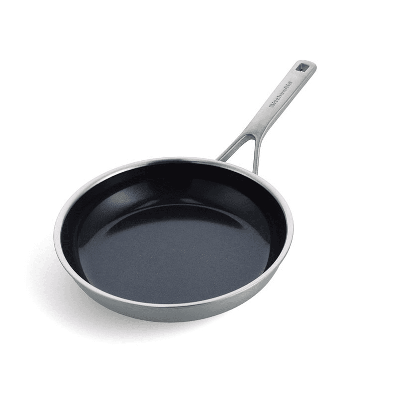 MultiPly - Ceramic Stainless Steel Non-Stick Frying Pan Set, 20cm & 28cm, Silver