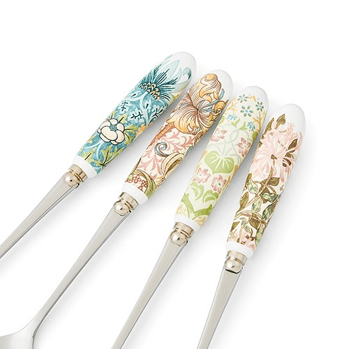 Image showing the Morris & Co Set of 4 Teaspoons, L15.5cm, Multi product.