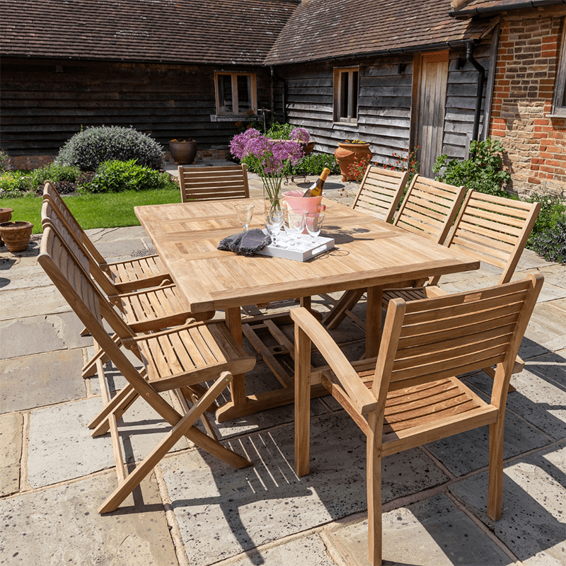 Orchid Rectangular Extending Table, L150-210cm, Teak