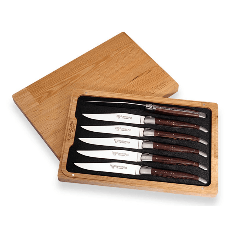 Laguiole Steak Knives, Wenge Handles, Set of 6