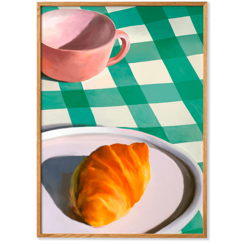 Image showing the French Sunday Framed Print, 50 x 70cm, Green product.