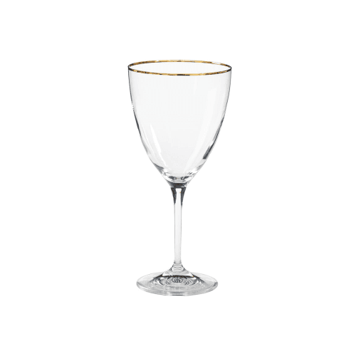 Image showing the Sensa Set of 6 Water Glasses, 400ml, Gold Rim product.