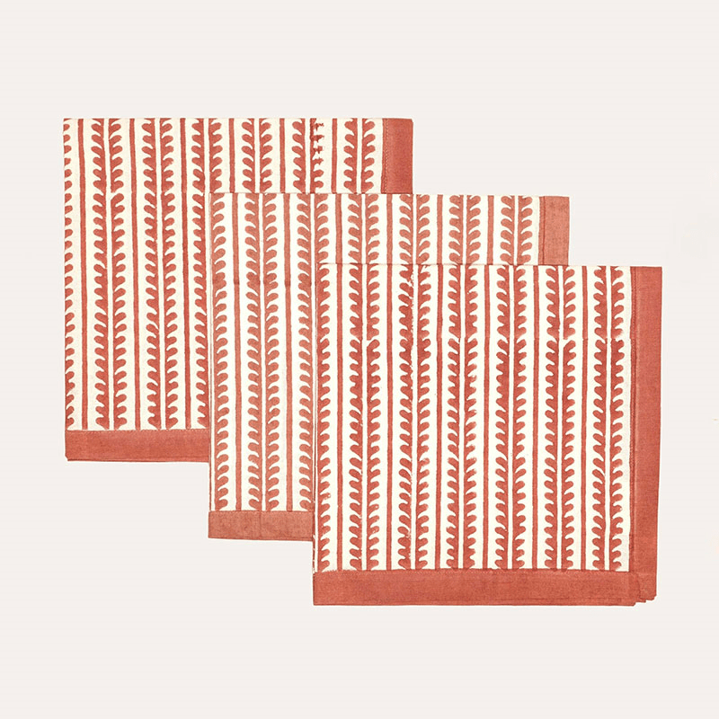 Bel Set of 4 Napkins, 50 x 50cm, Red