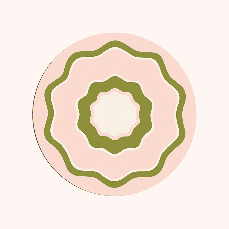 Flowerama Set of 6 Coasters, D10cm, Multi