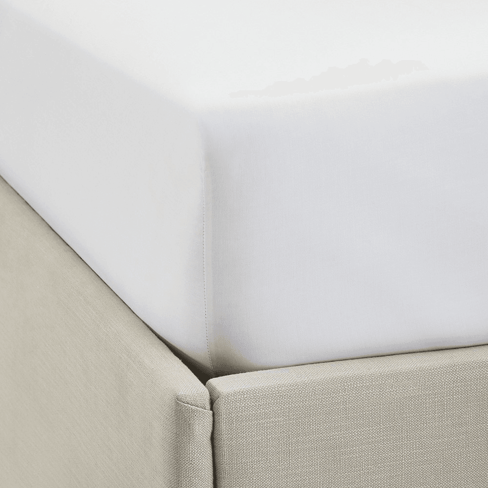 Single Row Cord - 200 Thread Count Egyptian Cotton Emperor fitted sheet, White