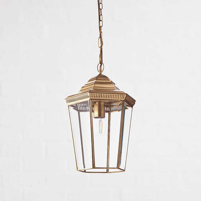 Markham Lantern, 41 x 32cm, Antique Brass