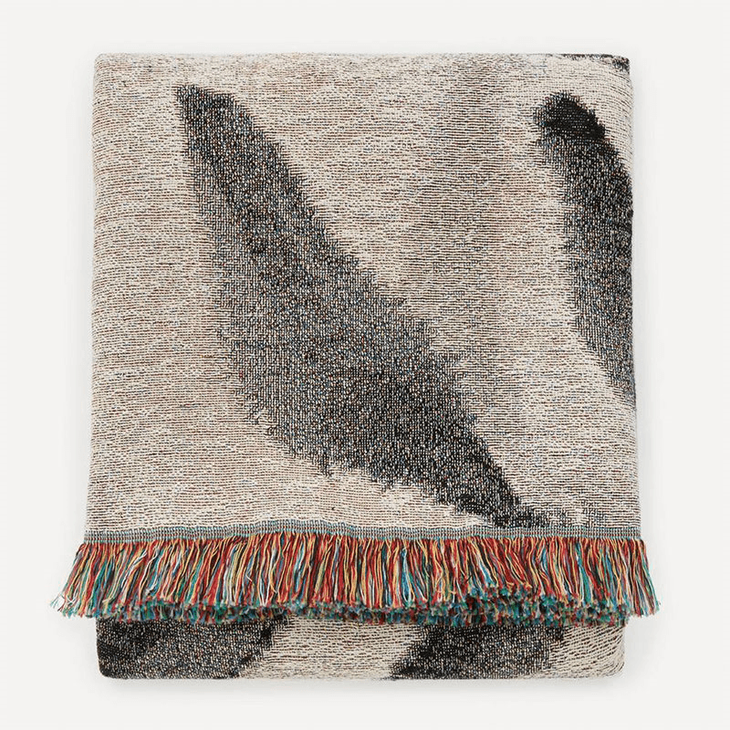 Amongst Woven Recycled Cotton Throw, 137 x 183cm, Beige/Grey