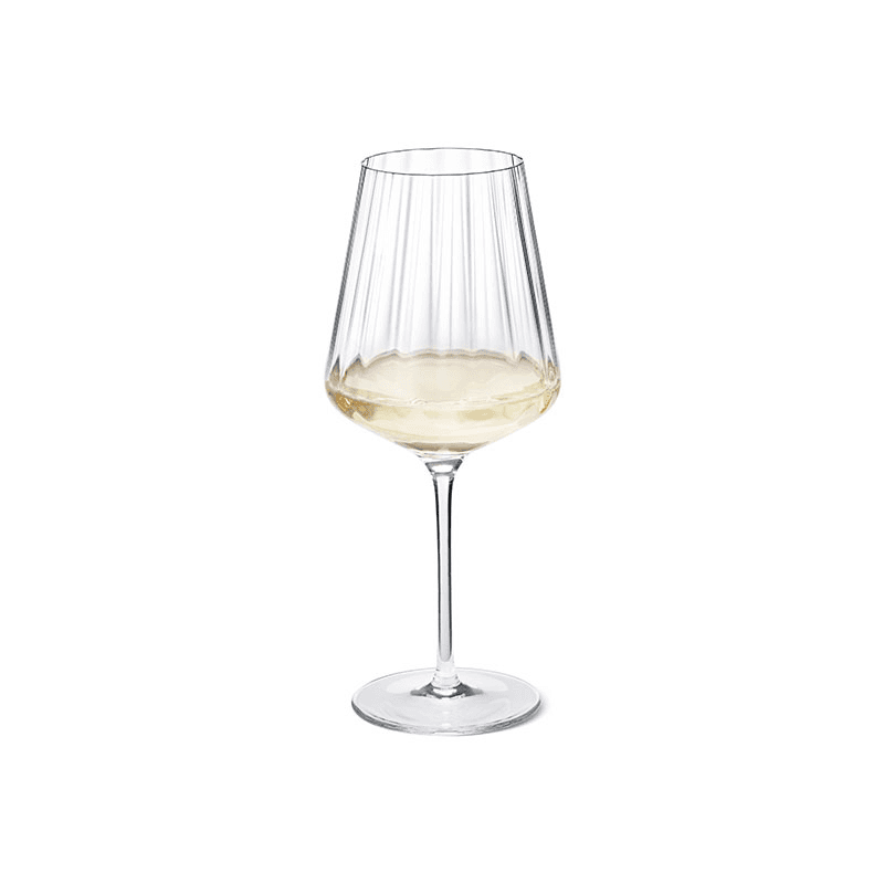 Bernadotte Set of 6 Lead Free Crystal White Wine Glasses, 430ml, Clear