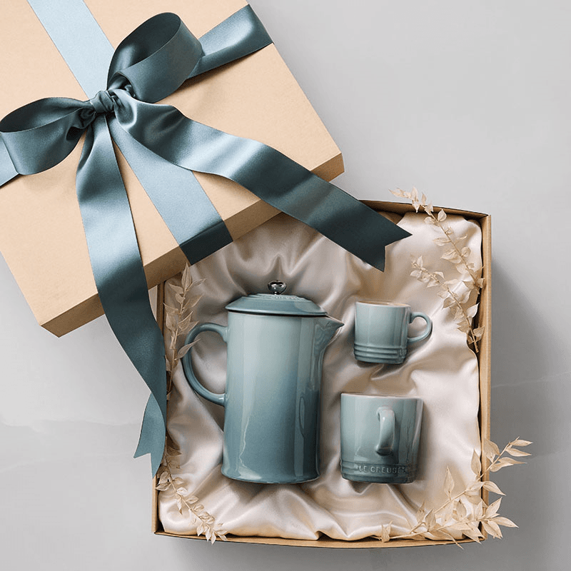 Stoneware Cafetière, 1L, Sea Salt