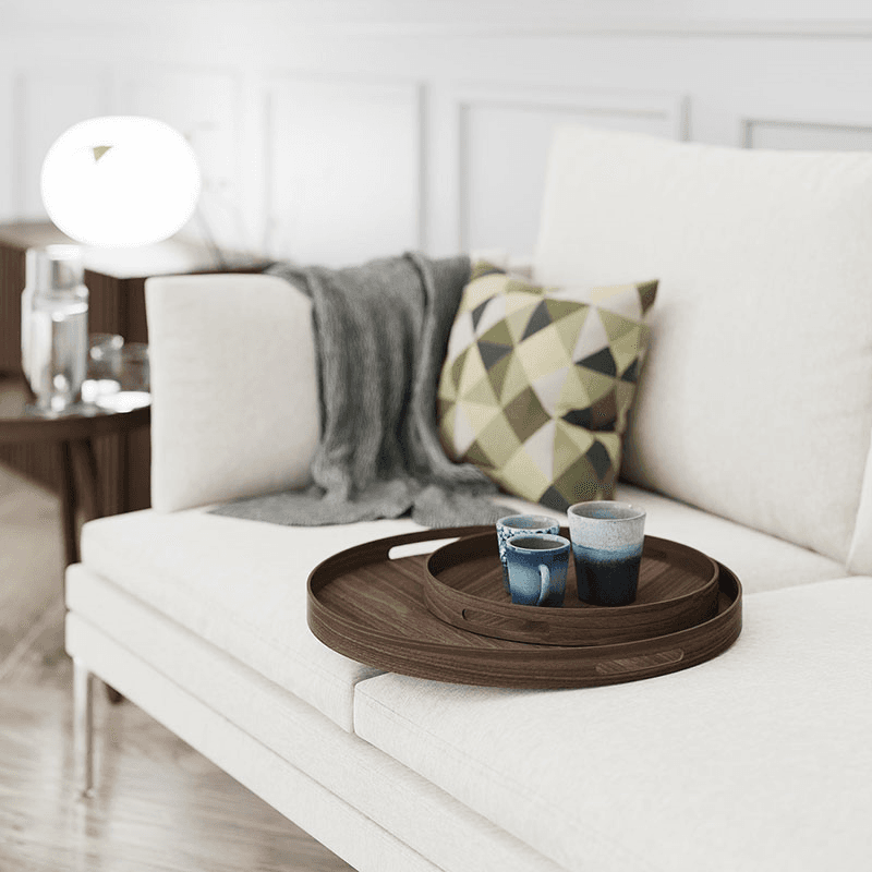 Busboy Round Tray, D30cm, Walnut