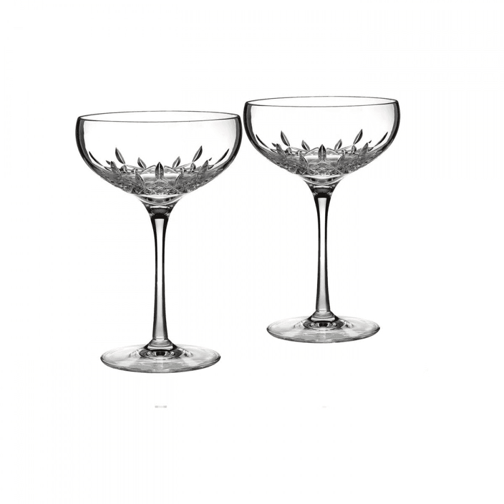 Lismore Essence Pair of Champagne saucers