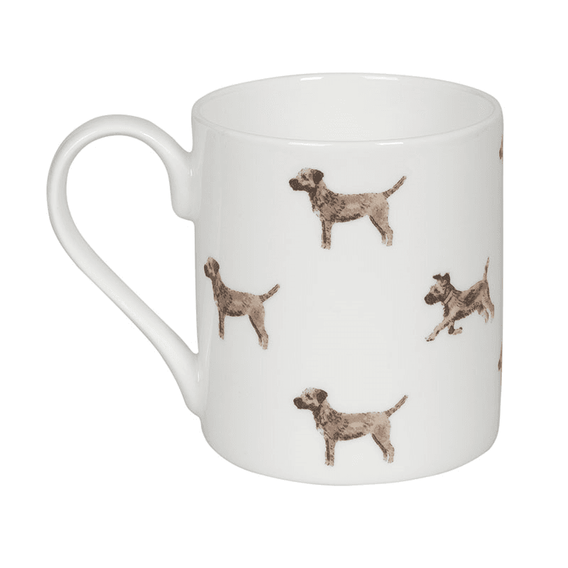 Border Terrier Standard Mug, 275ml, White, Taupe, Brown