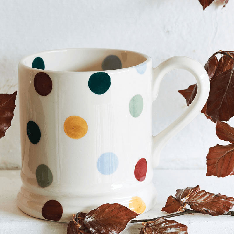 Polka Dot Mug, 300ml, Cream