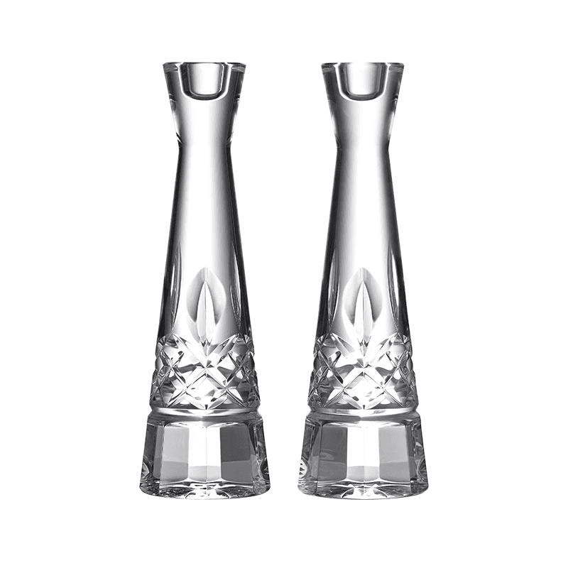 Lismore Set of 2 Round Candlesticks, D7.8 x H25.4cm, Clear