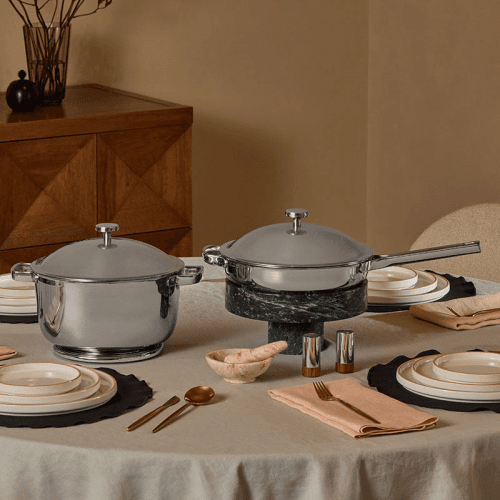 Image showing the Titanium Pro Cookware Duo, Chrome product.