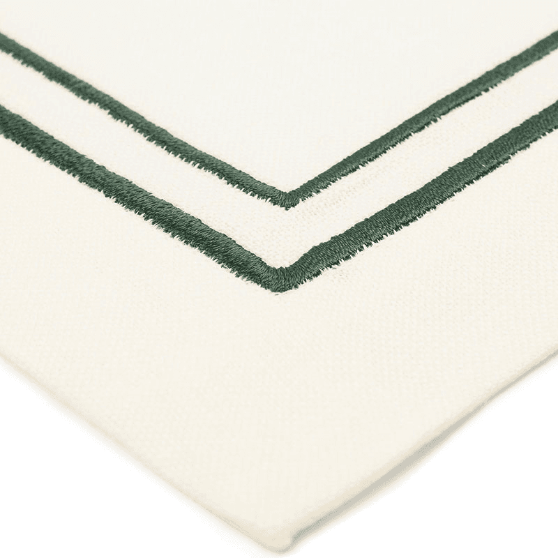 Sophie Classic Two Cord Napkin, 50cm, Forest Green