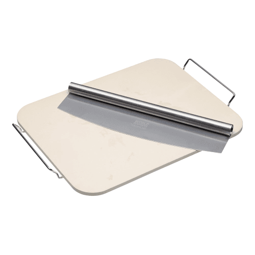 Image showing the Italian Rectangular pizza stone and cutter product.