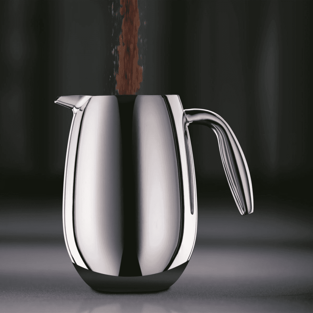 Colombia Double wall 8 cup French press, 1 litre, Silver