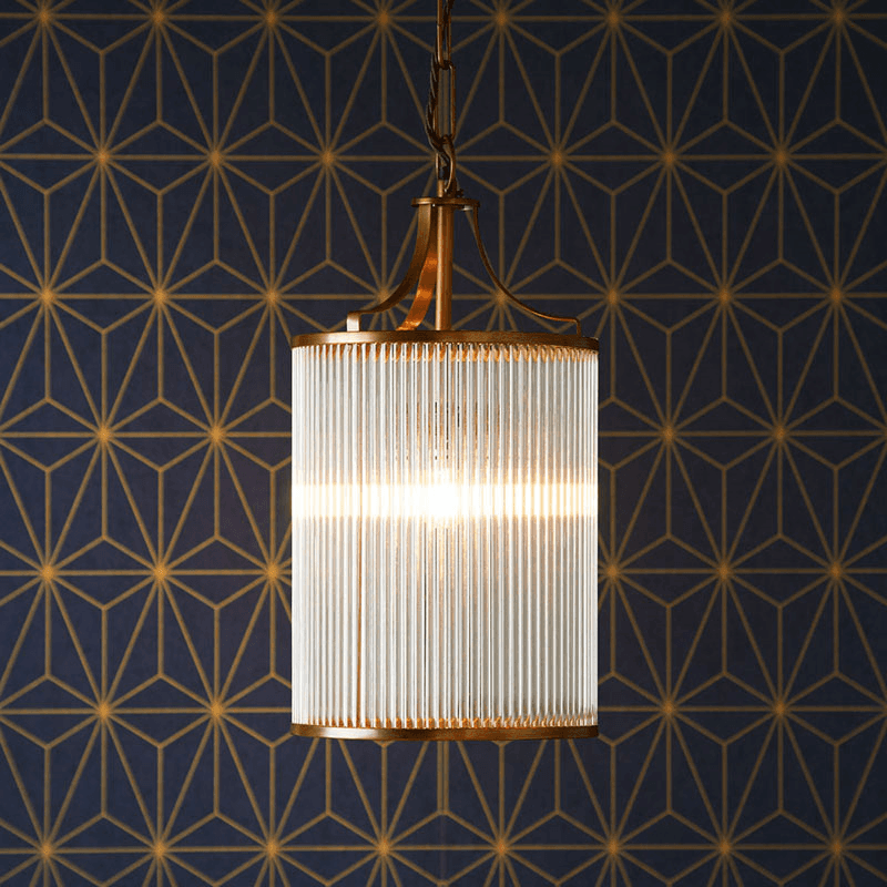 Valli Pendant, H47cm x W24cm, Antique Brass