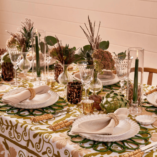 Image showing the Suzani Tablecloth, 180 x 300cm, Autumn product.